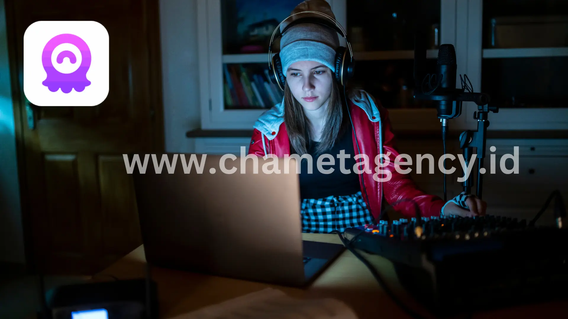 Smartphone showcasing Chamet interface with vibrant features